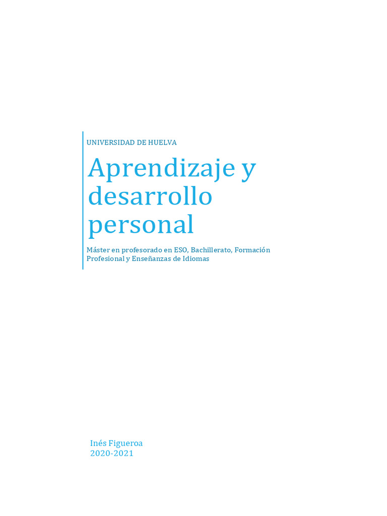 Aprendizaje y Desarrollo Personal COMPLETO | PDF | Aprendizaje ...