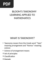 Bloom's Taxonomy Math Question Stems | PDF | Behavioural Sciences ...