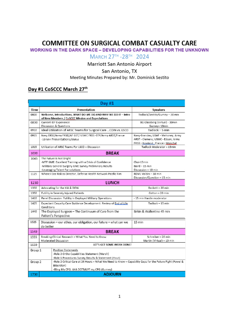 CoSCCC Meeting Minutes Mar 2024 | PDF | United States Marine Corps ...