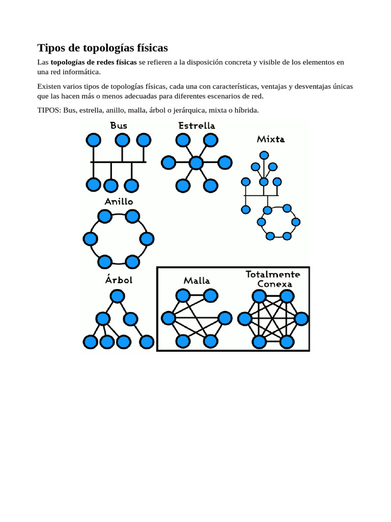 Topologías Físcas de Red | PDF | Topología de la red | Escalabilidad