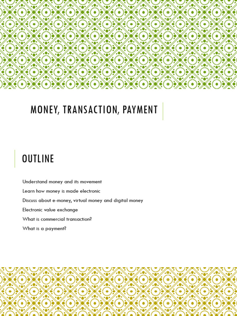 Topic 1 - Money, Transaction and Payment | PDF | Money | Money Supply