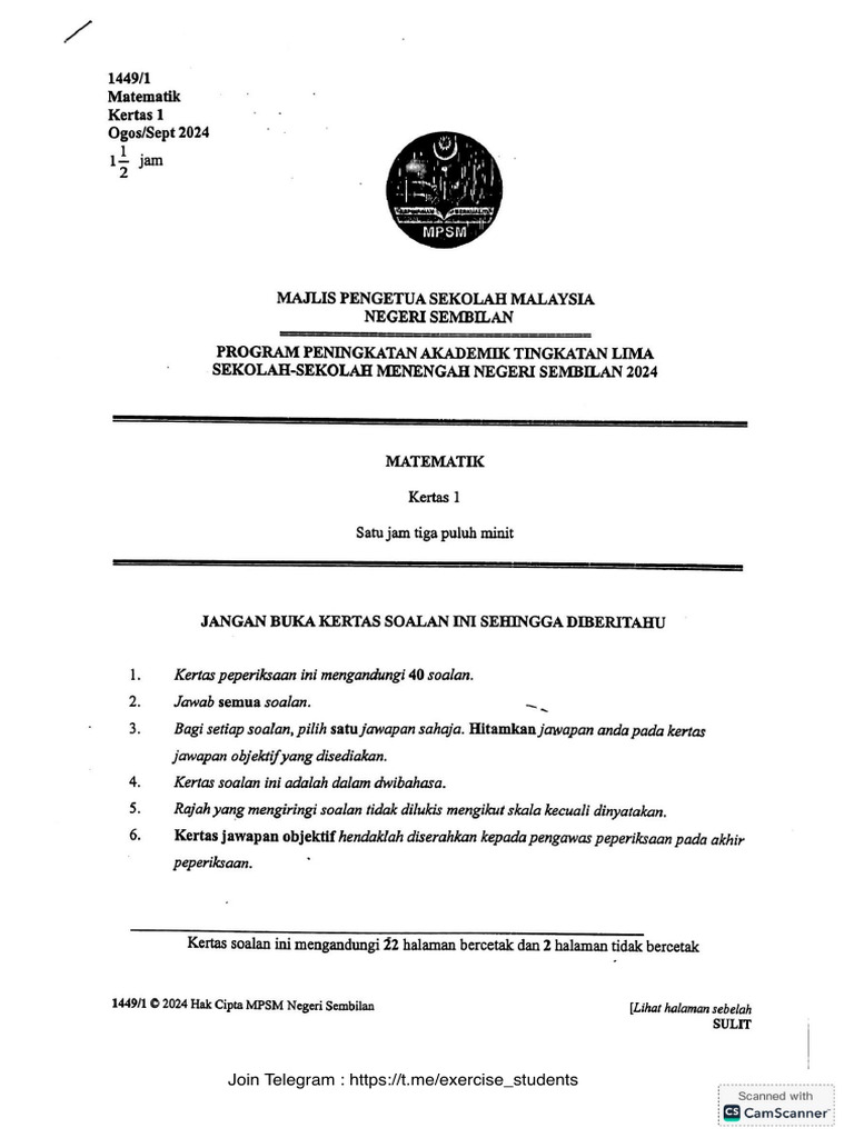 Kertas trial maths k1 2024 spm ns pdf