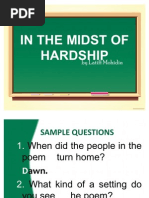 In The Midst of Hardship-Questions