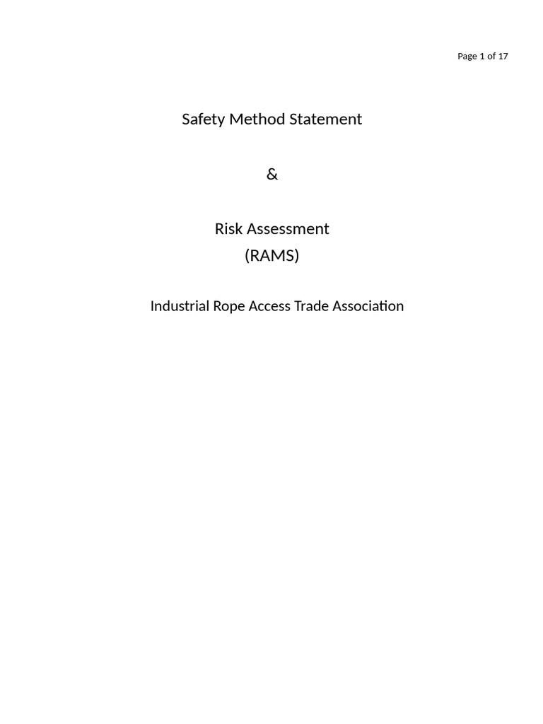 RAMS Rope Access | PDF | Occupational Safety And Health | Personal ...