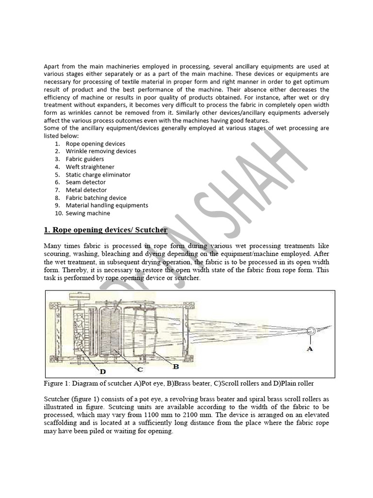 Scutcher Machine and Ancillary Devices | PDF | Textiles | Seam (Sewing)