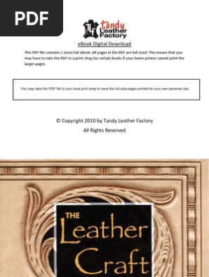 6009 00 the Leather Craft Handbook by Tony Laier & Kay Laier