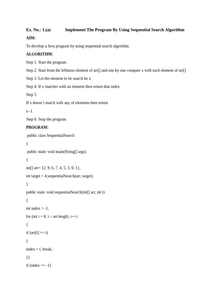 Java Algorithms: Search & Sort Methods | PDF | Computing | Algorithms