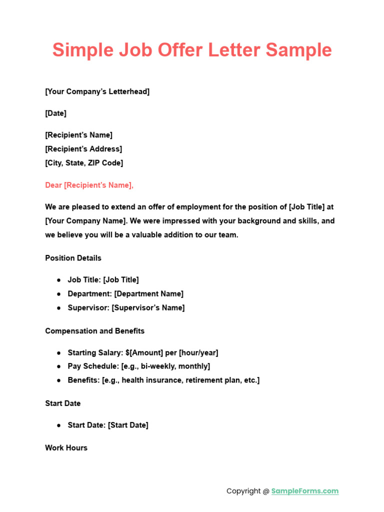 Simple-Job-Offer-Letter-Sample | PDF
