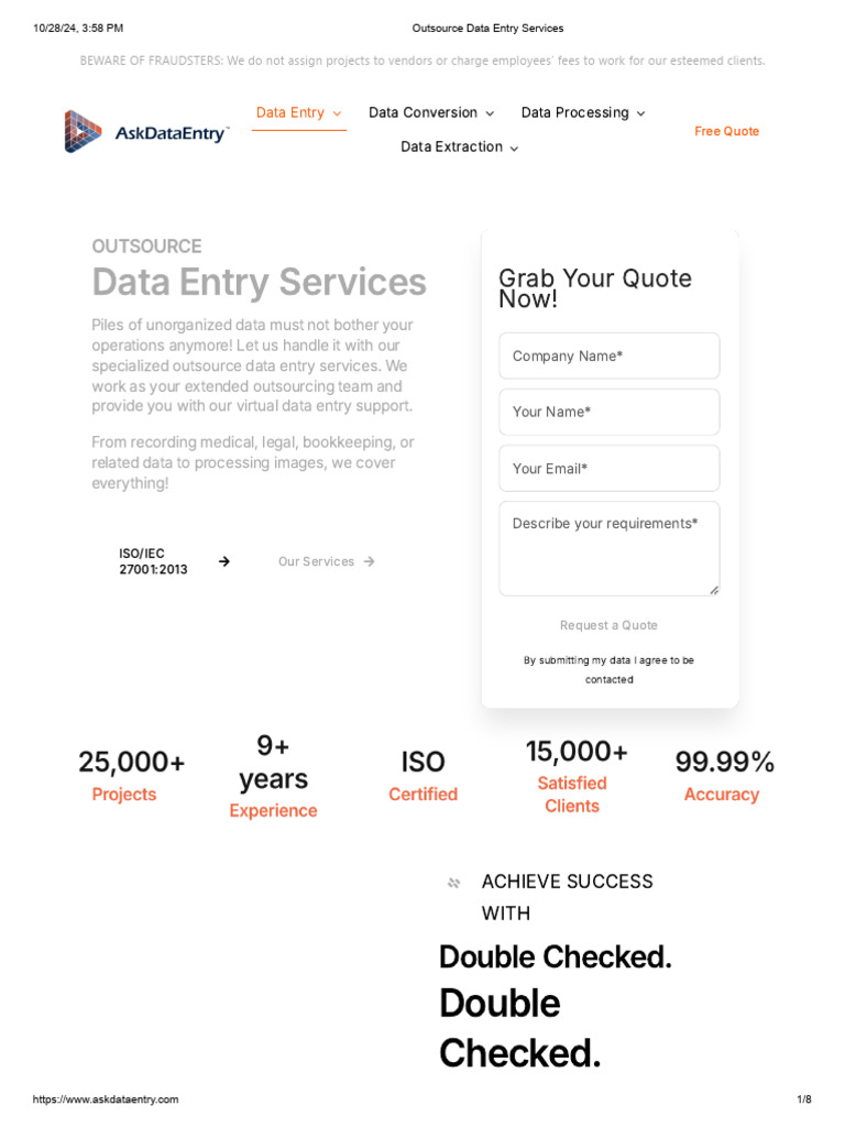 Data Entry Services: Double Checked | PDF | File Transfer Protocol ...