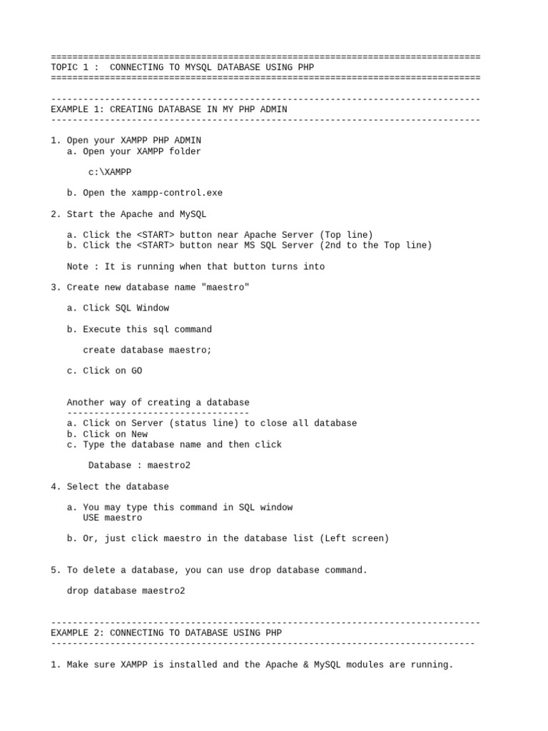 001 database connection pdf php databases