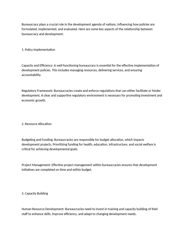 Enhancing Bureaucratic Capacity for Development | PDF | Bureaucracy ...