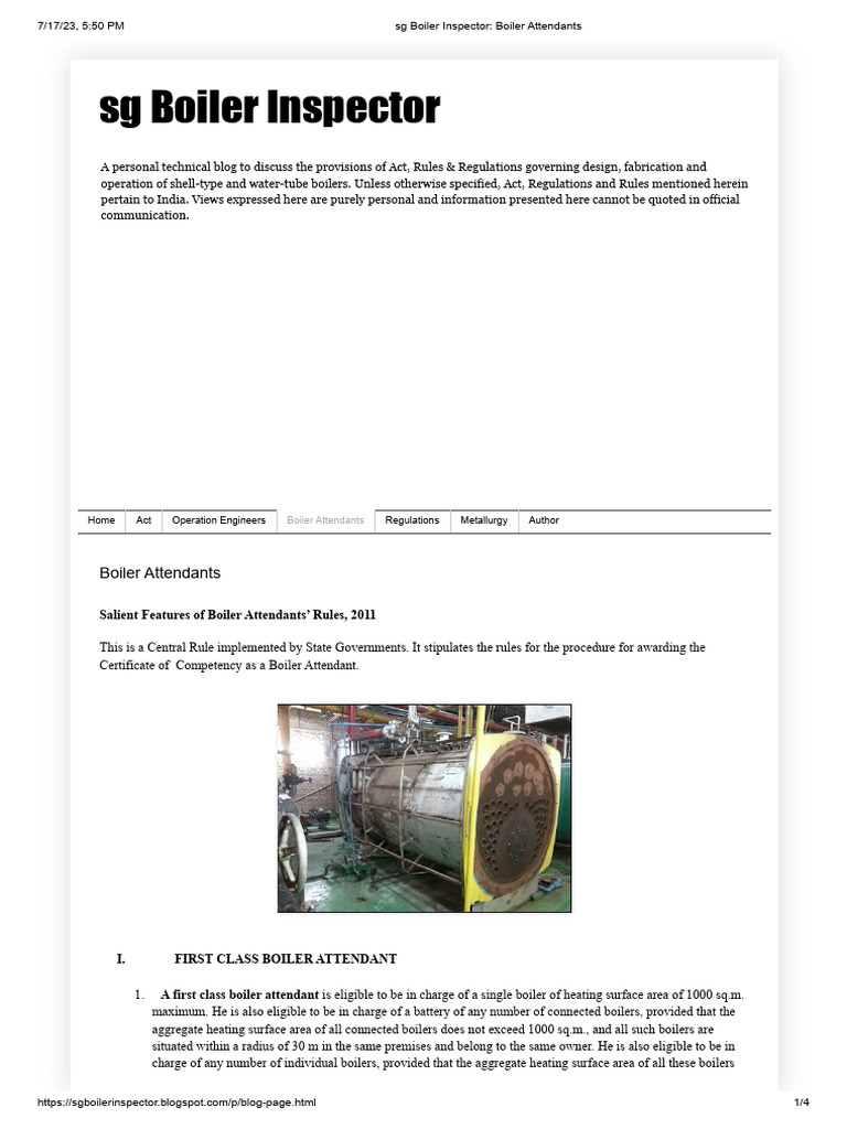 Boiler Attendant Certification Guide | PDF | Boiler | Energy Technology