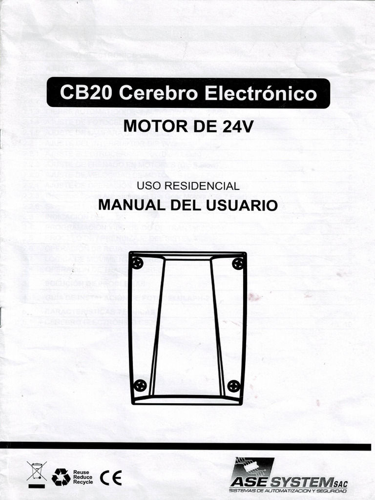 Manual Tecnico Central CB20 Tmt-Mastiff-400 | PDF