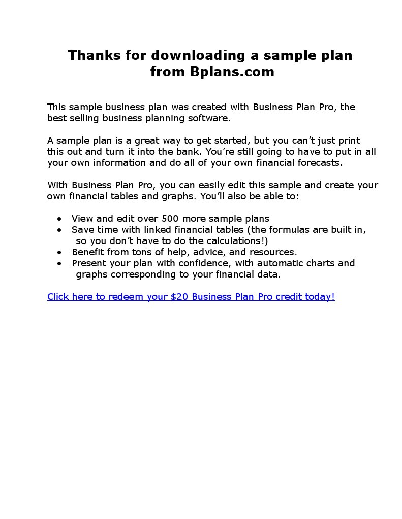 Business plans examples image