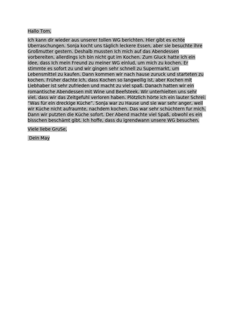 Hallo Tom | PDF