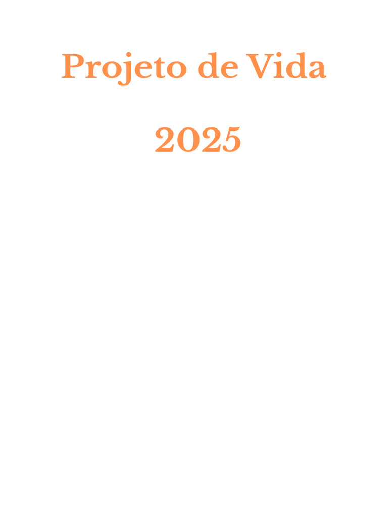 Projeto de Vida - 2025 | PDF | Arte