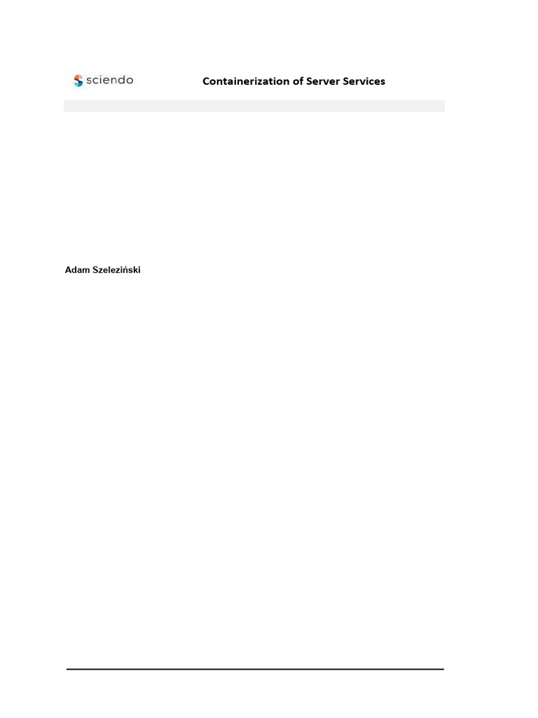 Containerization of server services pdf databases computer network