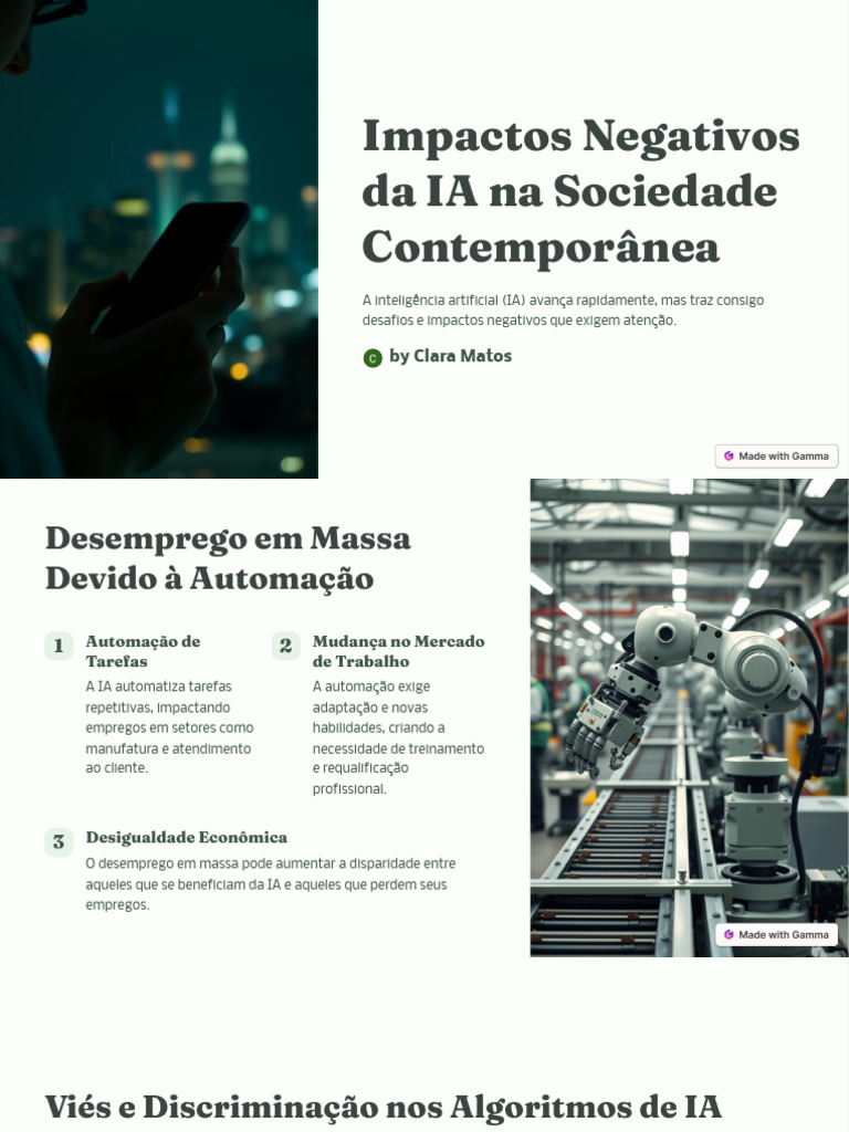 Impactos Negativos da IA na Sociedade | PDF | Computadores