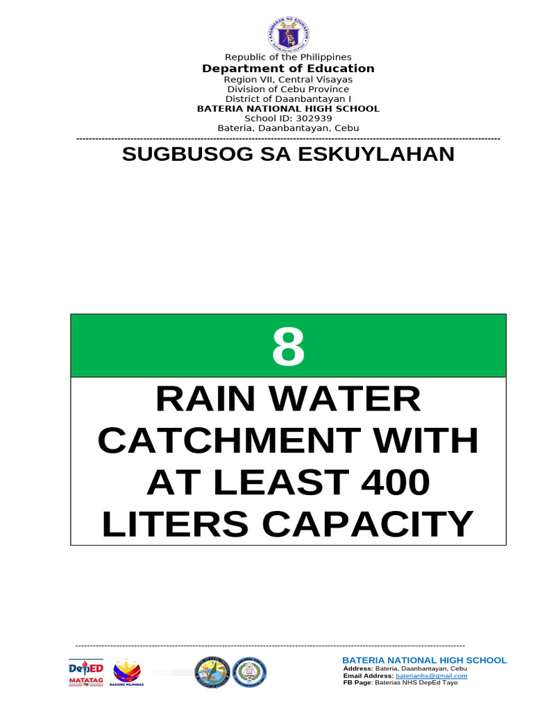 Criteria 8 Rainwater Catchment | PDF | Water | Civil Engineering