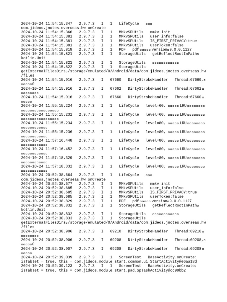 2024 10 24 - Log | PDF