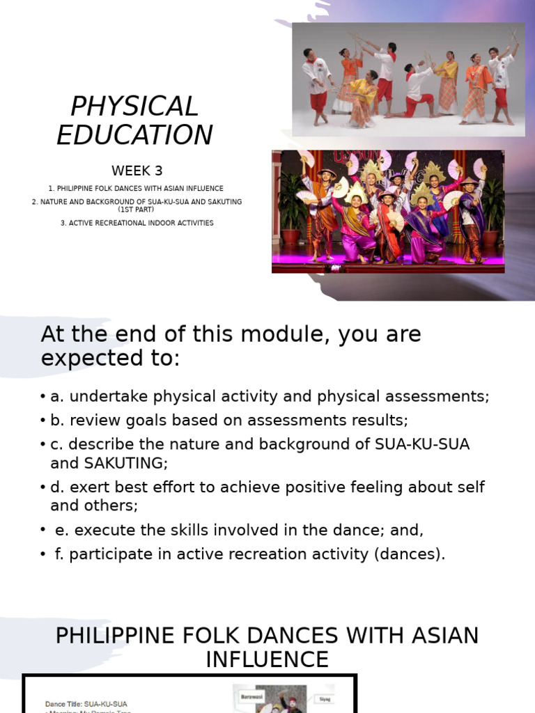Philippine Folk Dances & Indoor Activities | PDF | Physical Fitness ...