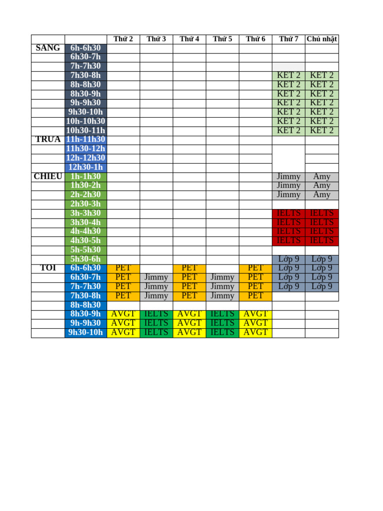 Schedule (Version 1) | PDF