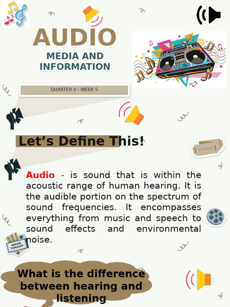 QTR 2 Week 5 Audio Media and Information | PDF | Sound | Data Compression