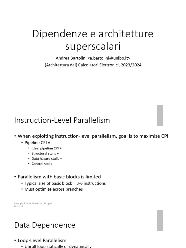 3a.ILP_dipendenze_e_superscalare | PDF | Central Processing Unit ...