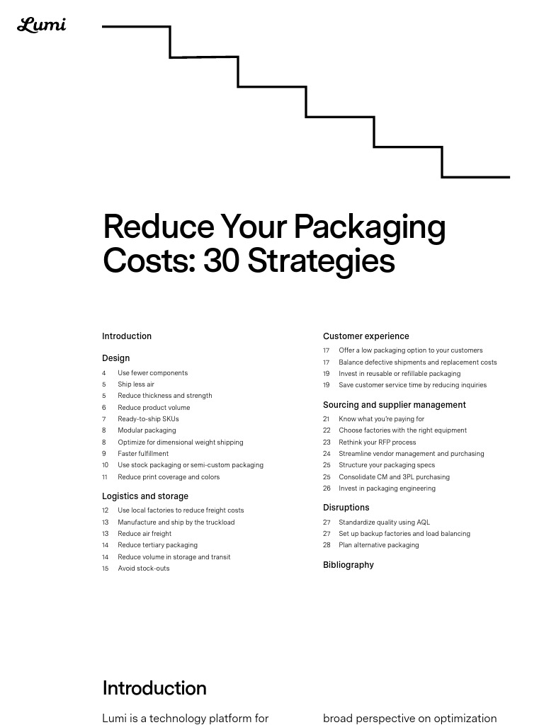 30 Strategies to Cut Packaging Costs | PDF | Cargo | Supply Chain ...