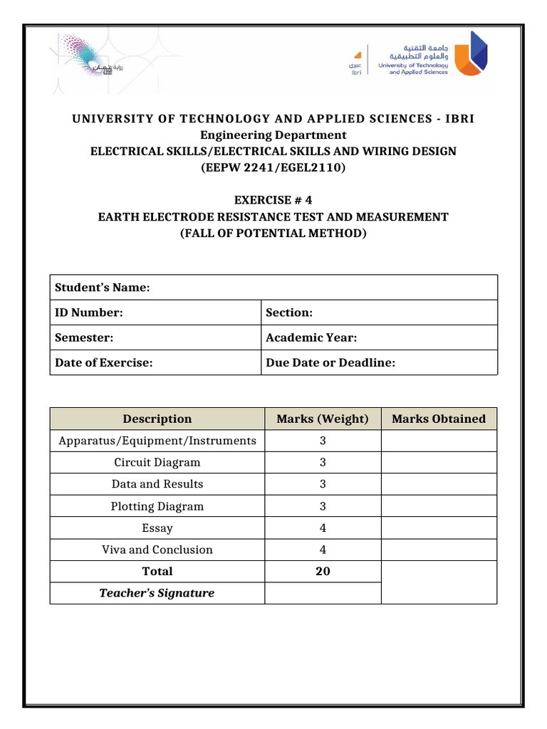 Earth Electrode Resistance Testing Guide | PDF | Electrical Resistance ...
