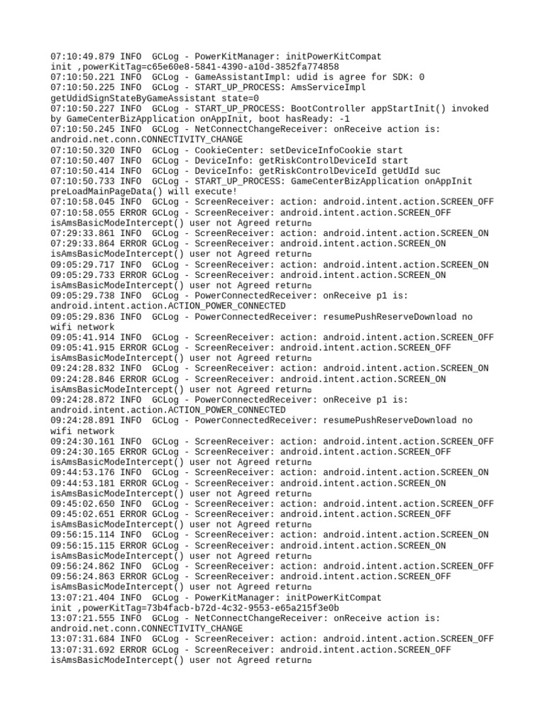 Android Screen Receiver Logs Analysis | PDF | Computers | Technology ...
