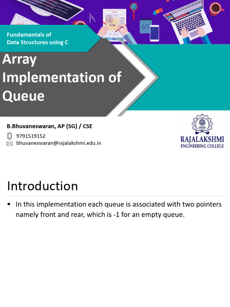 Array Implementation of Queue | PDF