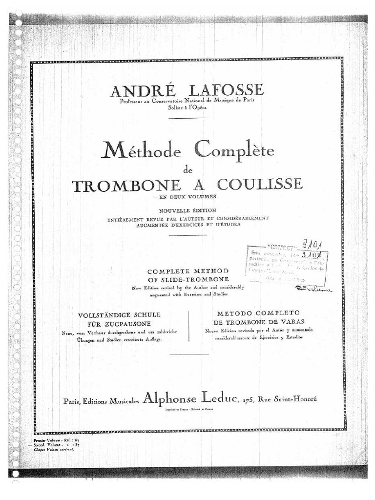 Idoc - Tips 2 Volume Methode Complete de Trombone A Coulisse A | PDF