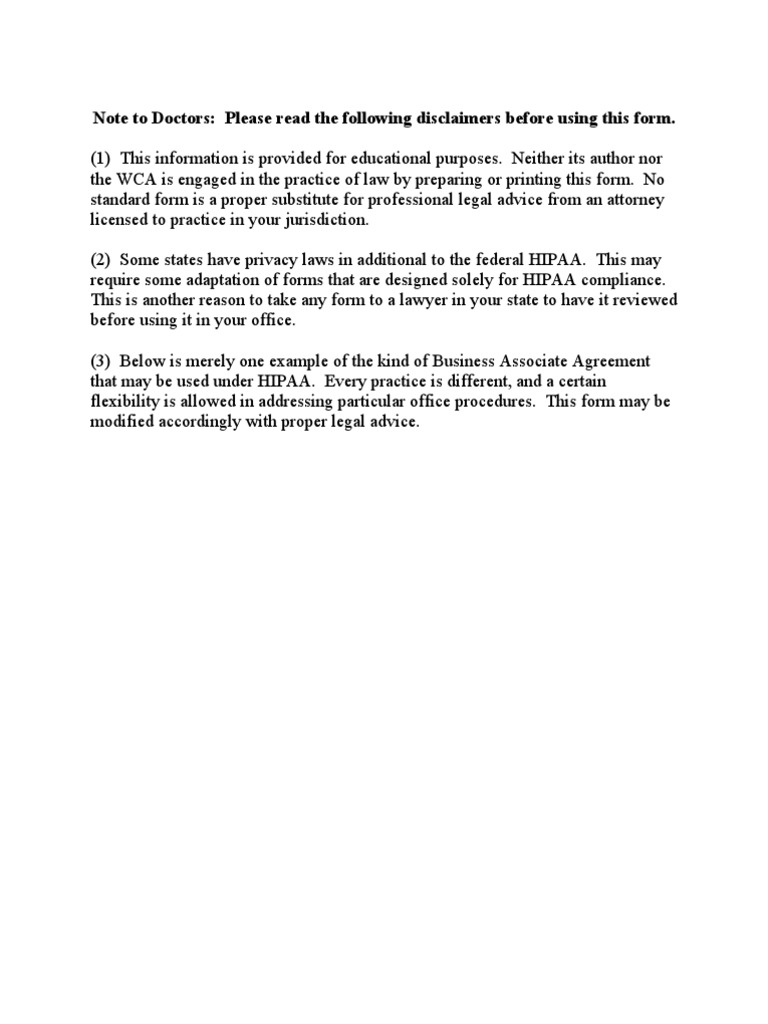 Note To Doctors: Please Read The Following Disclaimers Before Using ...