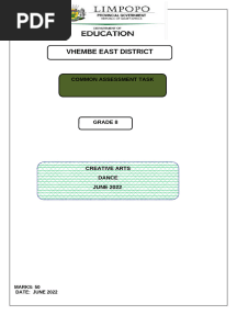 2022 CA Dance Grade 8 Term 2 TEST