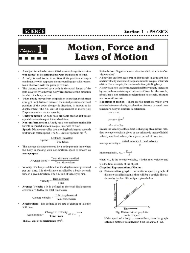 Open Motion, Force and Laws of Motion MODULE | PDF