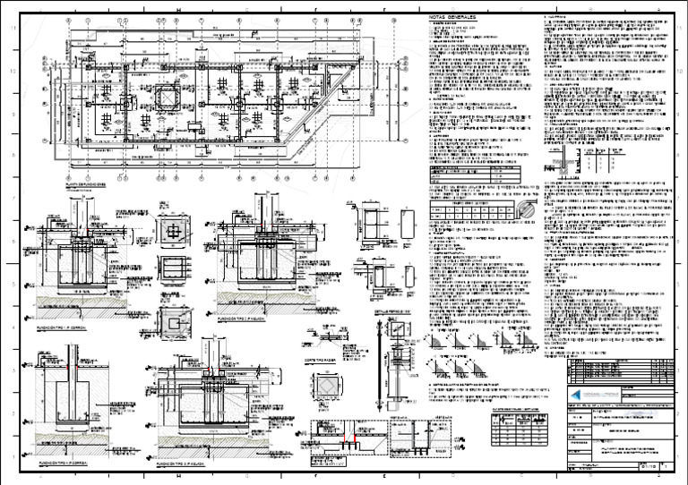 Planta de Fundaciones y Detalles Constructivos | PDF | Ajedrez
