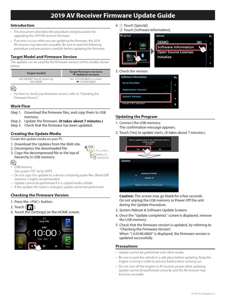 19_KW-V8_FWupdate_en | PDF | Computer File | Usb Flash Drive