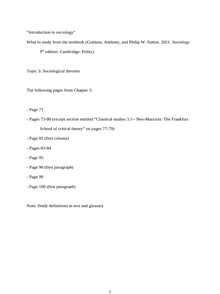 What To Study Topic 3 | PDF