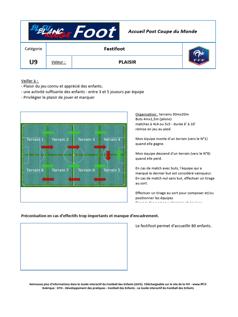 Festifoot : Guide pour les U9 | PDF | Football