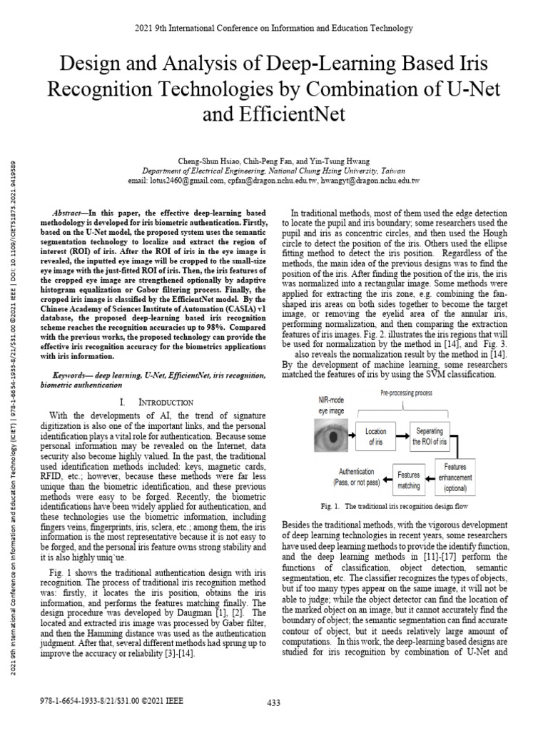Deep Learning Iris Recognition with U-Net | PDF | Image Segmentation ...