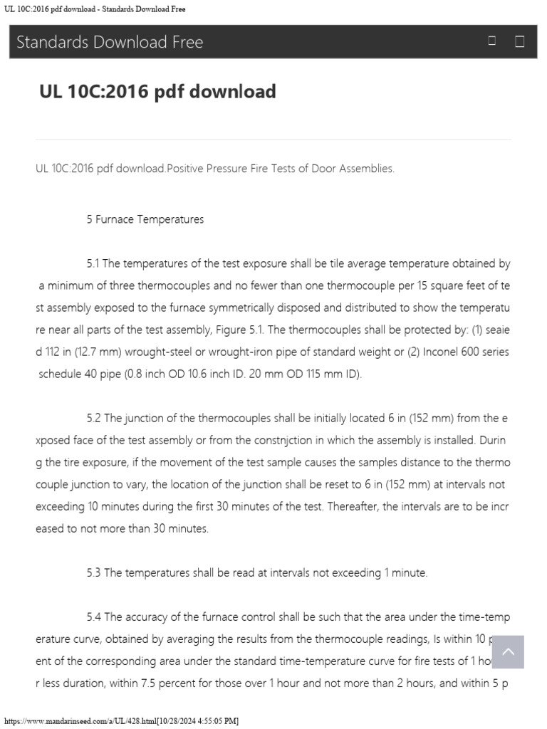 UL 10C:2016 Free PDF Download | PDF | Thermocouple