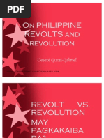 On Philippine Revolts and Revolution