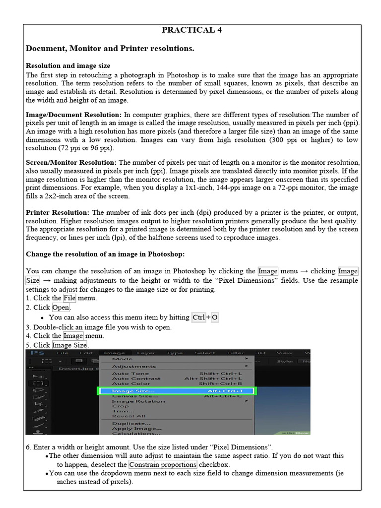 G and A Practical 4 | PDF | Image Resolution | Multidimensional Signal ...