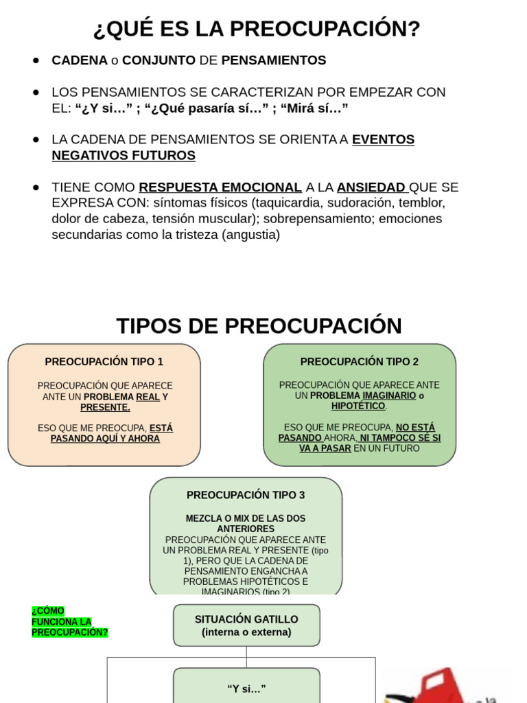 Tipos y Efectos de la Preocupación | PDF