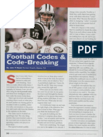 Football Codes & Code-Breaking: by John T. Reed, Former Coach, Alamo, CA