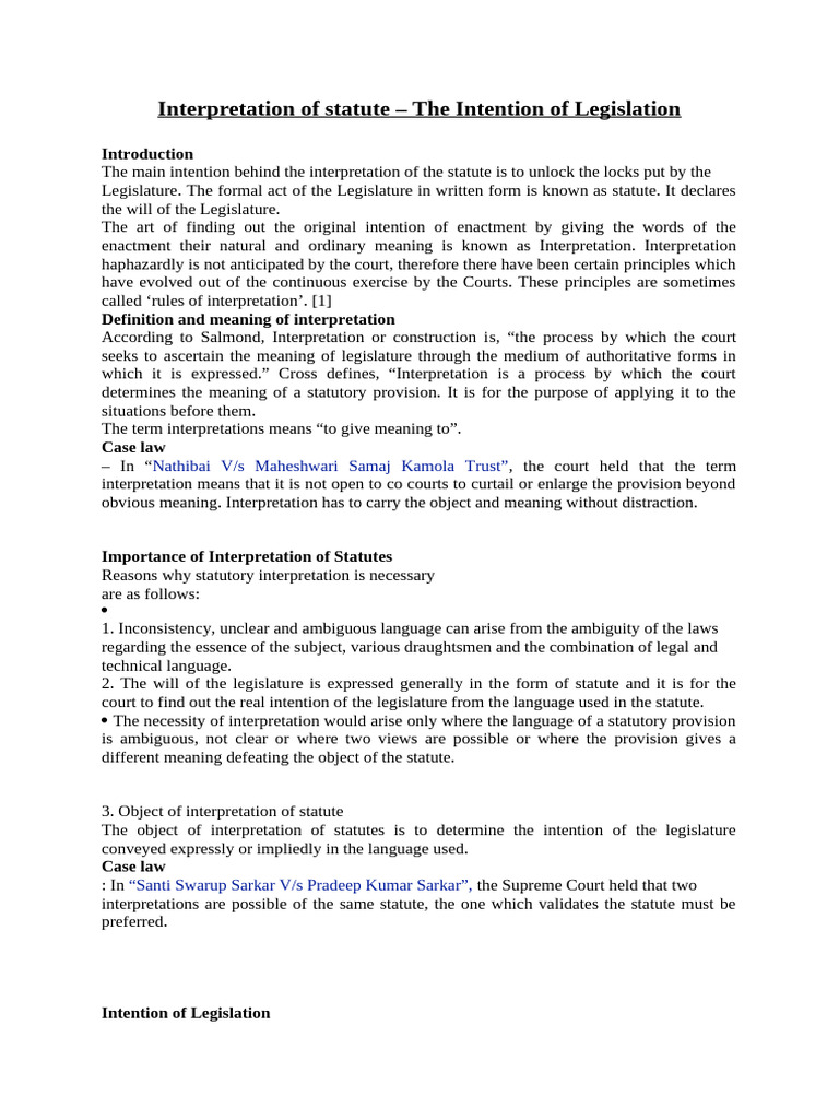 Understanding Statutory Interpretation | PDF | Statutory Interpretation ...