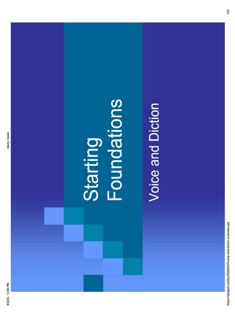 Voice and Diction Overview Ppt | PDF