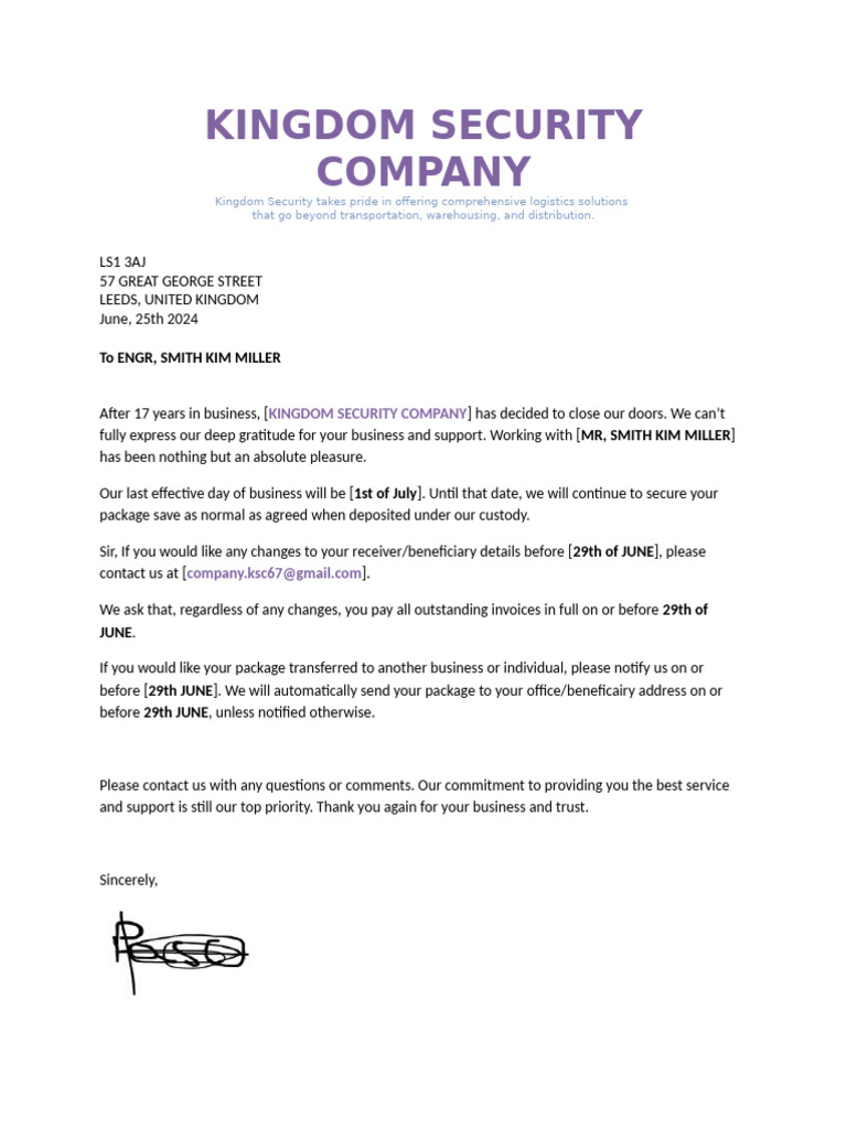 closure letter | PDF