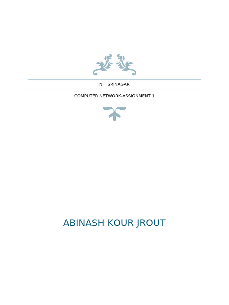 Network Tools and Commands Assignment | PDF | Computers | Technology ...